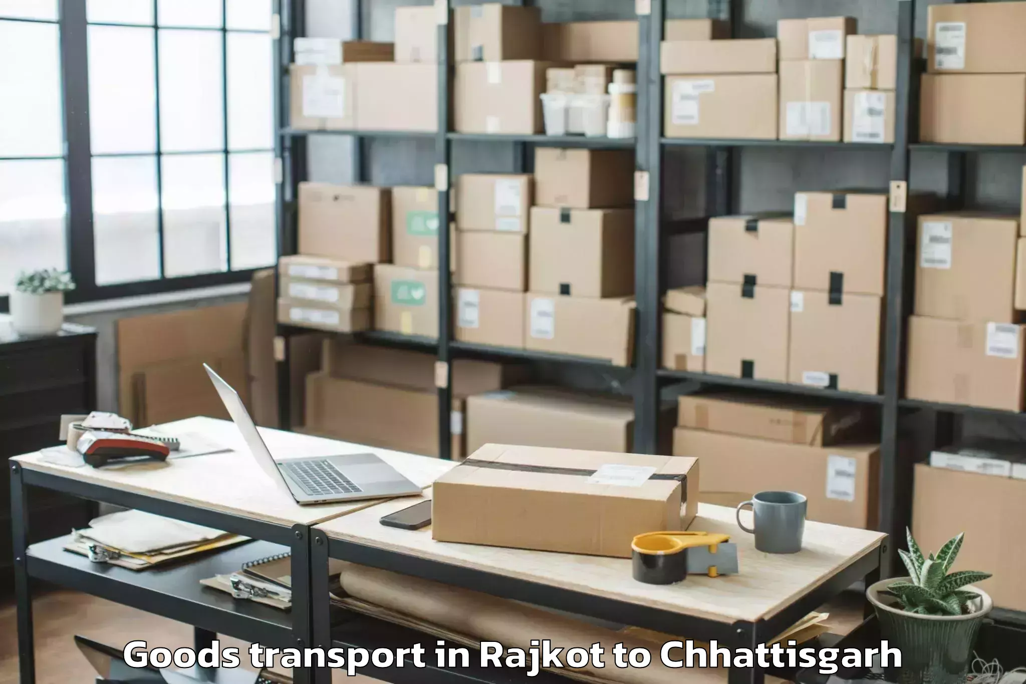 Hassle-Free Rajkot to Nit Raipur Goods Transport